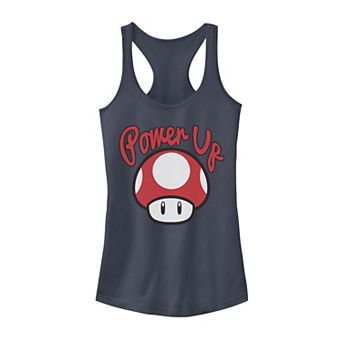 Juniors' Nintendo Super Mario Power-Up Mushroom Graphic Tank Top