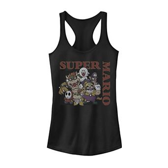 Juniors' Nintendo Super Mario Vintage Bad Guys Graphic Tank Top