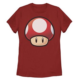 Juniors' Nintendo Super Mario Red Mushroom Graphic Tee