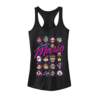 Juniors' Nintendo Super Mario Bros Head to Head Logo Graphic Tank Top