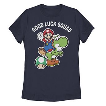 Juniors' Nintendo Super Mario Good Luck Squad Graphic Tee
