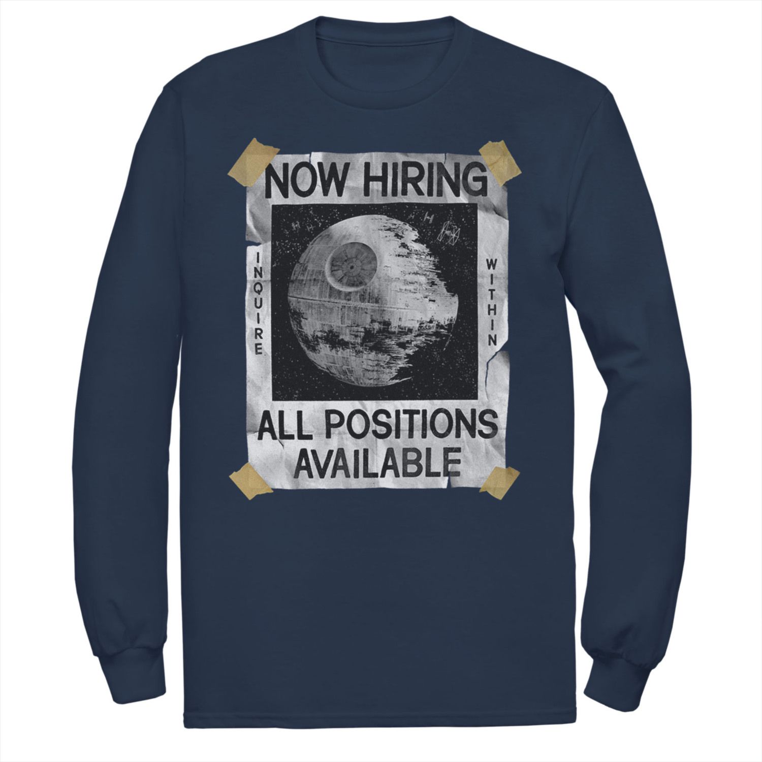 Image for Licensed Character Men's Star Wars Now Hiring On The Death Star Tee at Kohl's.