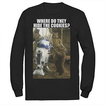 Men's Star Wars R2-D2 & Ewok Where Do They Hide The Cookies Tee