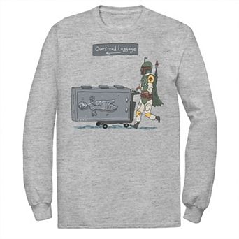 Men's Star Wars Boba Fett Han Solo Oversized Luggage Tee