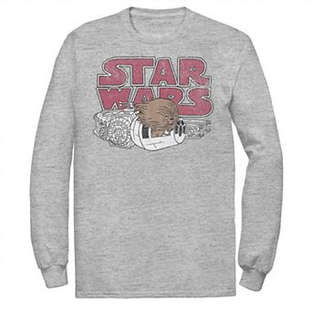 Men's Star Wars Chewbacca Millennium Falcon Doodle Graphic Tee