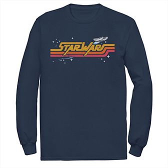 Men's Star Wars Millennium Falcon Retro Title Logo Tee