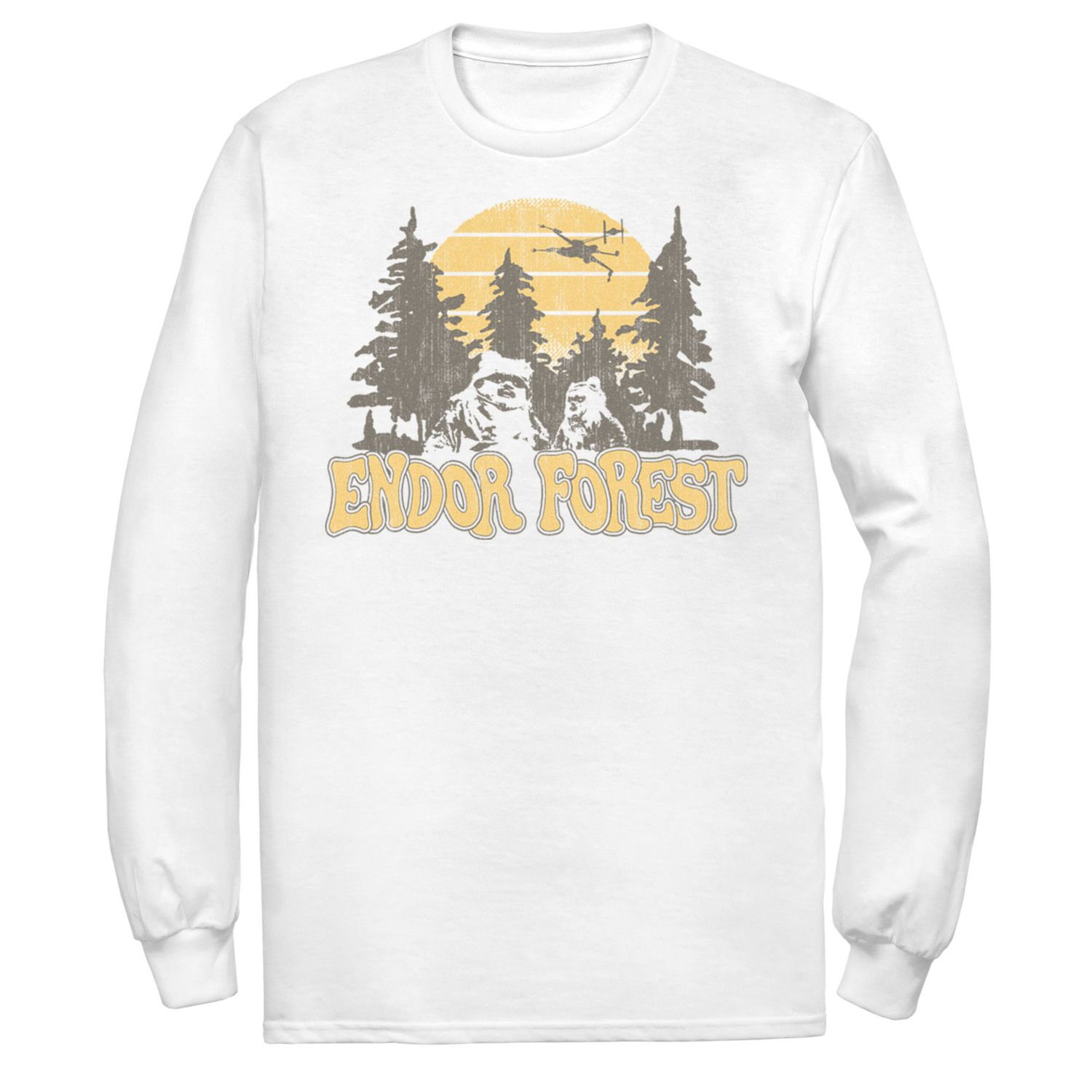 Image for Licensed Character Men's Star Wars Ewoks Endor Forest Sunset Tee at Kohl's.