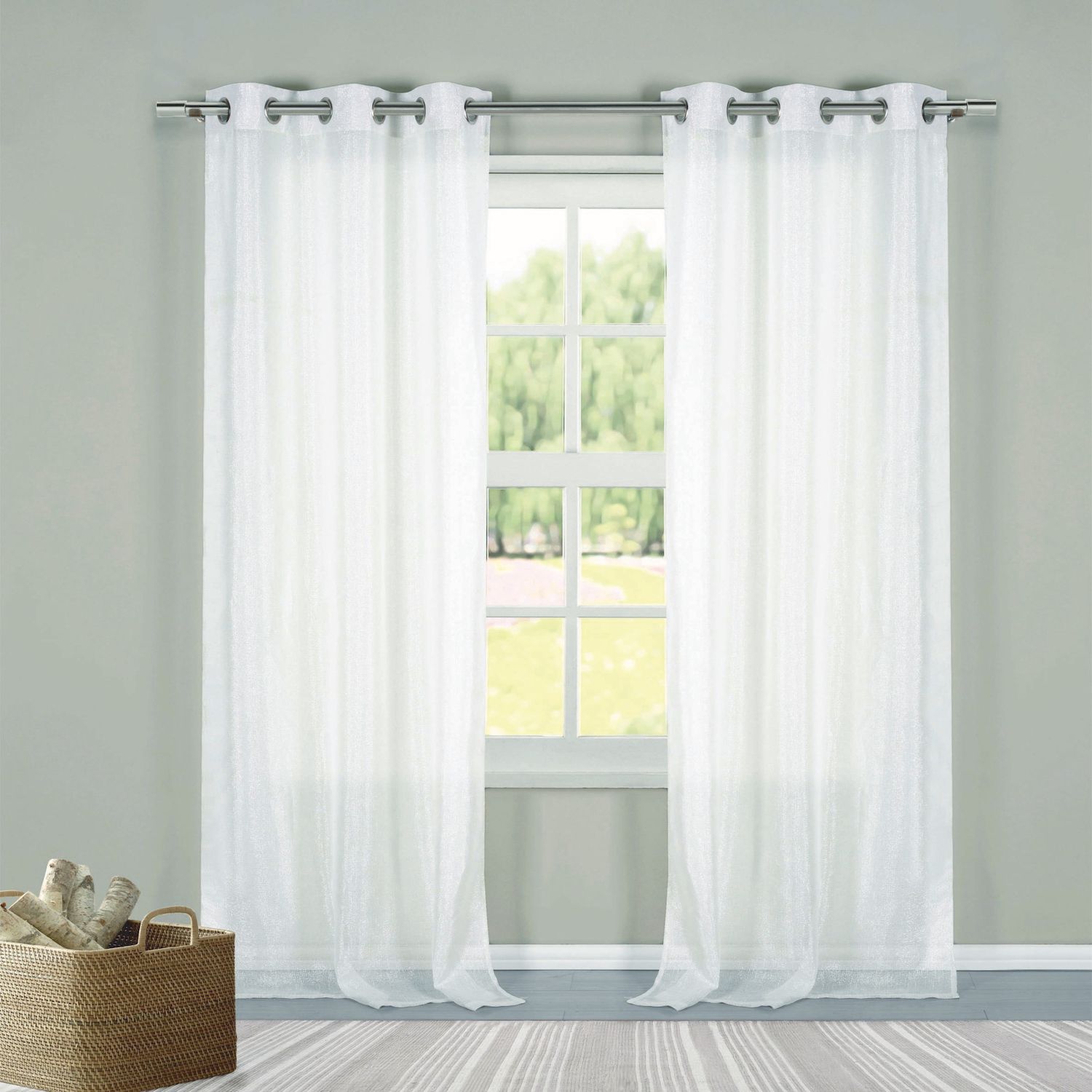 Image for Duck River Textile Metallico Metallic 2-pack Window Curtain Set at Kohl's.