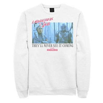 Men's Star Wars The Mandalorian They'll Never See It Cming Poster Sweatshirt