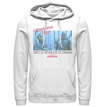 Men's Star Wars The Mandalorian They'll Never See It Cming Poster Hoodie