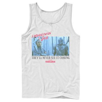 Men's Star Wars The Mandalorian They'll Never See It Cming Poster Tank Top