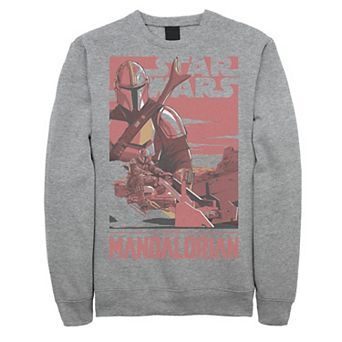 Men's Star Wars The Mandalorian Red Hue Poster Sweatshirt