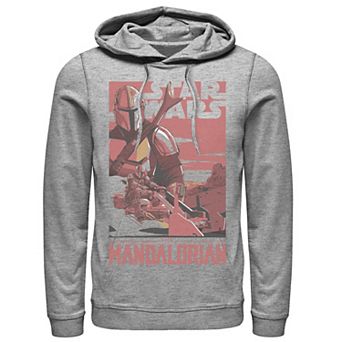 Men's Star Wars The Mandalorian Red Hue Poster Hoodie