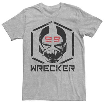 Men's Star Wars The Bad Batch Wrecker Head Shot Stamp Tee