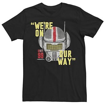 Men's Star Wars We're On Our Way Helmet Text Logo Tee