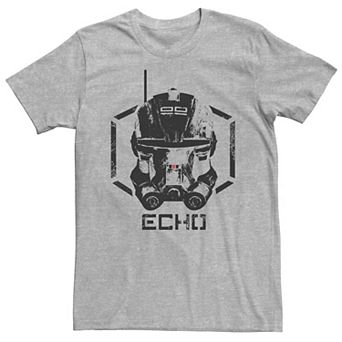 Men's Star Wars The Bad Batch Echo Helmet Stamp Tee