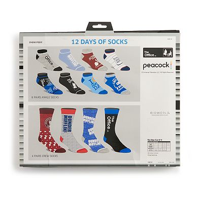Men's 12 Days of Socks The Office 12-Pack Crew Socks
