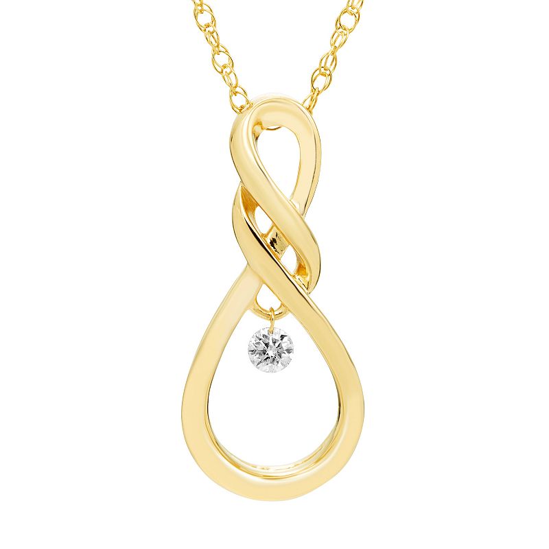 Boston Bay Diamonds Sterling Silver Dancing Diamond Accent Infinity Pendan