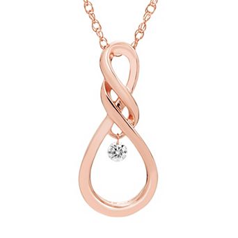 Boston Bay Diamonds Sterling Silver Dancing Diamond Accent Infinity Pendant Necklace