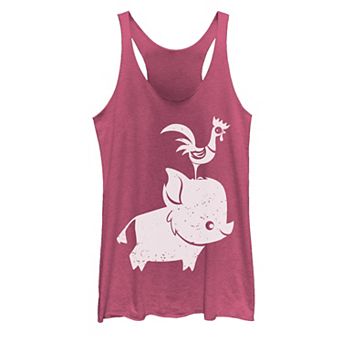 Disney's Moana Juniors' Cute Pua And Hei Hei Tank Top