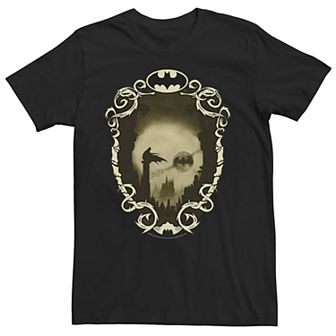 Men's DC Fandome Batman Mirror Silhouette Skyline Tee
