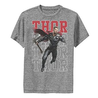 Boys 8-20 Marvel Avengers Endgame Thor Pose Name Stack Performance Graphic Tee