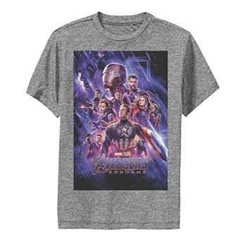 Boys 8-20 Marvel Studios Avengers Endgame Space Group Shot Poster Performance Graphic Tee