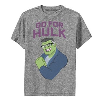 Boys 8-20 Marvel Avengers: Endgame The Hulk Go For Hulk Cartoon Performance Graphic Tee