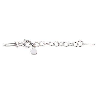 Classic Treasures Sterling Silver Cubic Zirconia Paper Clip Chain
