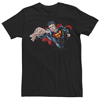 Men's DC Fandome Superman Up And Away In Flight Portrait Tee