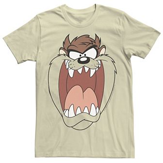 Men's Looney Tunes Tazmanian Devil Big Face Portrait Tee
