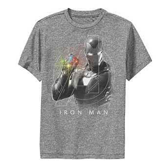 Boys 8-20 Marvel Avengers Endgame Glowing Stones Logo Overlay Portrait Performance Graphic Tee