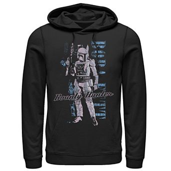 Men's Star Wars Boba Fett Bounty Hunter Distressed Portrait Hoodie