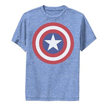 Boys 8-20 Marvel Avengers Captain America Simple Shield Performance Graphic Tee