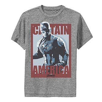 Boys 8-20 Marvel Avengers Endgame Captain America Poster Performance Graphic Tee