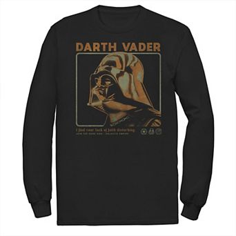 Men's Star Wars Darth Vader Lack Of Faith Disturbing Tee