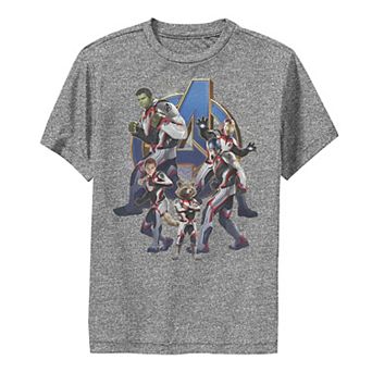 Boys 8-20 Marvel Avengers Suits Assemble Group Shot Poster Performance Graphic Tee