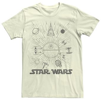 Men's Star Wars Ships And Lines Burst Tee