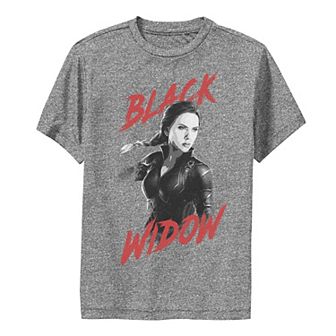 Boys 8-20 Marvel Avengers Endgame Black Widow Tonal Portrait Performance Graphic Tee