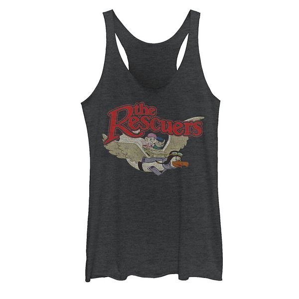 Disney's The Rescuers Juniors' Flying Distressed Classic Logo Tank Top