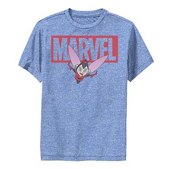 Boys 8-20 Marvel Wasp Chibi Action Pose Logo Outline Performance Graphic Tee