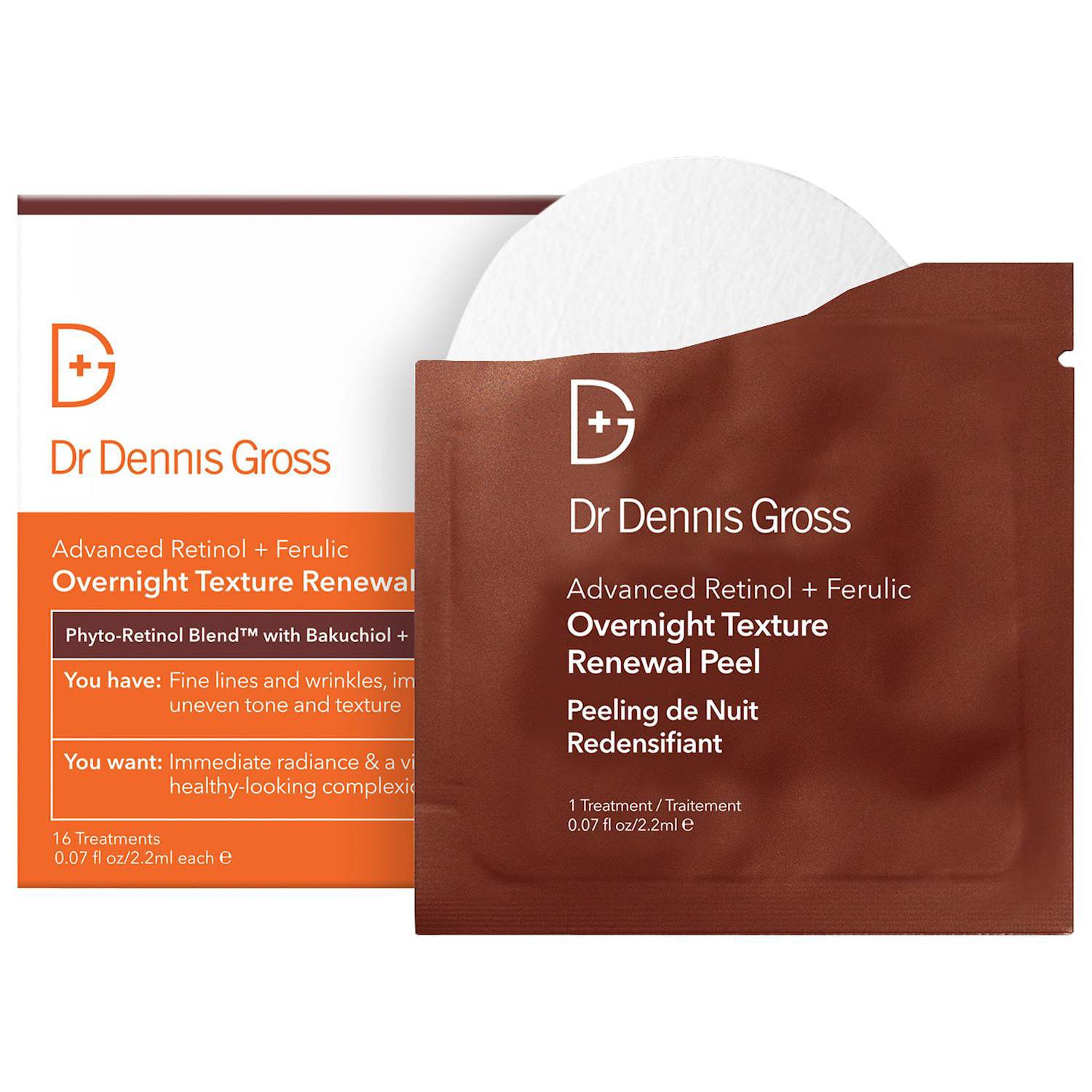 Image for Dr. Dennis Gross Skincare Advanced Retinol + Ferulic Overnight Texture Renewal Peel at Kohl's.