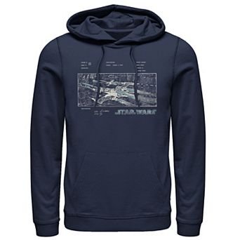 Men's Star Wars X-Wing Concept Panel Hoodie