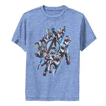Boys 8-20 Marvel Avengers Endgame Suited Up Team Group Shot Poster Performance Graphic Tee