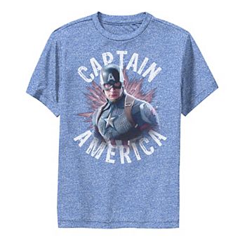 Boys 8-20 Marvel Avengers Endgame Captain America Space Poster Performance Graphic Tee