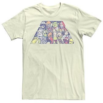 Men's Star Wars Slant Characters Logo Tee