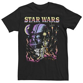 Men's Star Wars Vintage Darth Vader Poster Fill Tee