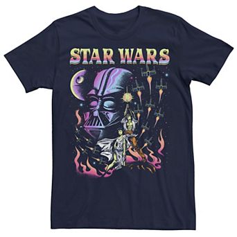 Men's Star Wars Vintage Darth Vader Poster Fill Tee