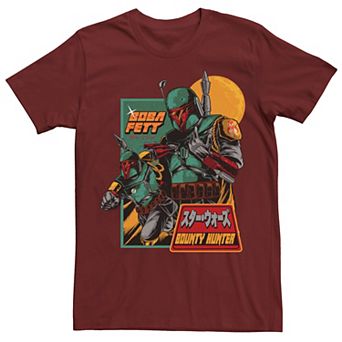 Big & Tall Star Wars Boba Fett Bounty Hunter Retro Poster Tee