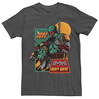 Big & Tall Star Wars Boba Fett Bounty Hunter Retro Poster Tee